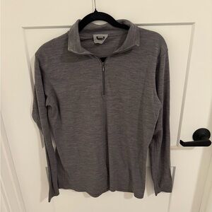 Smartwool Men’s Merino Wool ¼ Zip Pullover Gray Size L